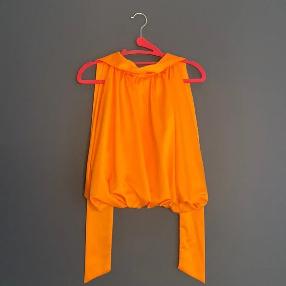 Zara Orange Top with Straps - Picture 1 of 4